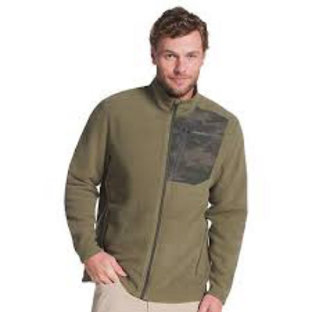 Men’s Cloud Performance Full-Zip Lightweight Green with‎ Camo detail Jacket XXL